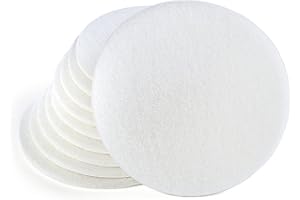 Wfix Klett Schleifvlies für Exzenterschleifer 150mm P800-1000 extra fein - weiß | 10 Stück | Schleifschwamm - Polierschwamm 150mm für Metall inkl. Edelstahl, Stein, Holz, Kunststoff etc