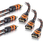 SEBSON HDMI Kabel 2m - 3er Set - 2.0b Highspeed mit Ethernet, 4K/60Hz Ultra HD 2160p Full HD 1080p 3D, HDR, ARC Audio Return,