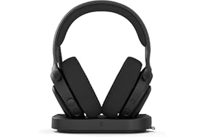 Fractal Design Scape Dark - Wireless PC Gaming Headset - Abnehmbares Mikrofon mit Geräuschfilter – Bis zu 40 Std. Akkulaufzeit – RGB-Beleuchtung mit Statusanzeige – Schwarz