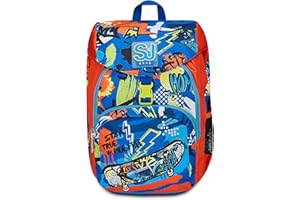 SEVEN SJ GANG STYLE JAM GANG Zaino Scuola Primino, Blu, TrickyLed, Mono Scomparto, Zaino Scuola Elementare, Zaino Bambino