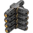 PEBA® IP68 Waterproof Cable Connector Outdoor, 3 Way Waterproof Junction Box Outdoor Cable Connector, 3 Pins Wire Connector,Extension Electrical Cable Protector for Cable Diameter Ø4mm-12mm (4 Pack)