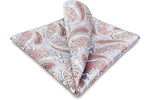 S&W SHLAX&WING Pañuelo de Bolsillo Surtido para Hombre Geométrico Floral Grande XL para Traje
