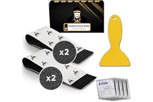 KENNZEICHEN BABO Kennzeichenhalter im Set für 2 Kennzeichen - Kennzeichenhalter Klett - Rahmenlos Klett Nummernschildhalterung 50 x 10 x 0,1 cm Autokennzeichen Selbstklebend, kfz, Halterung