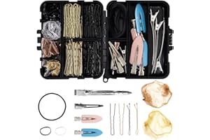alwaiiz Accessoires de Coiffure Kit, 160 Pièces Accessoires Cheveux Inclure Epingle a Cheveux en U Pince Crocodile Cheveux Elastique Cheveux Filet Cheveux et Boîte de Rangement, Pour Coiffure Filles