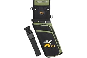 Sunya X510 Carquois de Hanche pour Terrain et Compétition | Carquois d'archerie Silencieux à 3 emplacements avec système de Rangement Robuste (42x18cm)