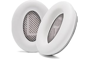 WC Wicked Cushions Bardzo grube wymienne poduszki nauszne do słuchawek Bose QC45 (QuietComfort 45) | White Smoke