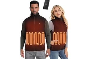 SOLJIKYE Beheizbare Weste (Mit Powerbank), Polarfleece Heizweste Herren Damen, Weiche und Warme Beheizbare jacke, Beheizte Weste mit 3 Heizstufen