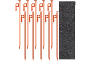 Cirulli 10 pièces de Sardines de Fixation en Acier, Piquet de Tente de 30 cm, piquets de Tente Robustes, idéales pour Les activités de Plein air, Les tentes et Les Voyages de Camping