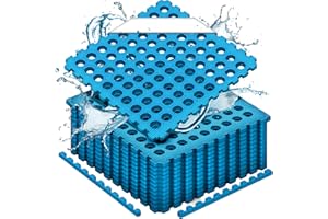 HIKEMEISTER EST.1962 Meisterhome ® Pool Unterlegmatte Poolmatte 18 Stück – 2.88 m² - Bodenschutz Matte für den Pool/Planschbecken - Bodenfolie Bodenmatte Poolunterlage Bodenschutz blau