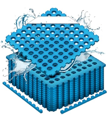 tillvex® Poolbodembeschermingsmat 36 stuks | Onderlegger voor zwembad & peuterbadje | Poolmat Bodemmat Outdoor | Poolonderlaag Bodembescherming Matten warmte-isolerend | Whirlpoolbodemfolie zacht