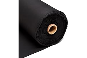 100% Cotton Fabric 60 Inch 150cm Wide 150GSM Material for Sewing, Dressmaking, Quilting, Curtain Linings, Pillowcases & Totes Fabric by The Half Metre by Discount Fabrics LTD(Black, 1m)