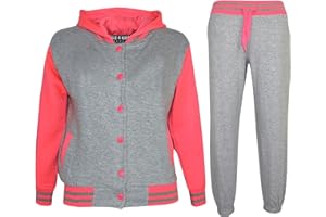 A2Z 4 Kids Tracksuit Girls Boys Baseball Plain Top Bottoms Jogging Running Suits Activewear Fashion Kids Outfit New Age 5 6 7 8 9 10 11 12 13 Years