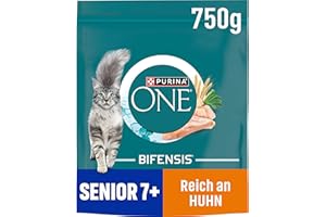 Nestle PURINA ONE BIFENSIS Senior 7+ karma dla kotów sucha, bogata w kurczaki, 6 sztuk (6 x 750 g)
