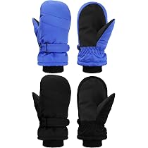 2 Paires De Mitaines De Ski Enfant - Imperméables, Coupe-vent Pour Garçons Et Filles