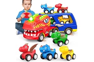 iKidiki Ferngesteuertes Auto Ab 2-6 Jahre, RC Auto Dinosaurier LKW Spielzeug, Remote Control Car Geschenk Für Jungen, Kinderspielzeug Geburtstagsgeschenk