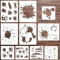 Stencil Natalizi Stencil Riutilizzabili Per Pittura, 13 Cm, Motivo: Gatto, Cartello Stradale, Stencil Per Fai Da Te, Pareti, Piastrelle, Tessuto, Legno, Mobili, Roccia, Canva, Decorazioni Per La Casa Stencil Bambini - 7