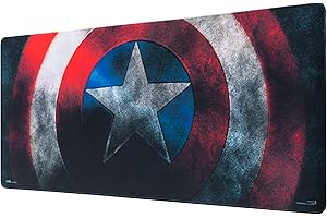 Grupo Erik - Tapis de Souris XXL Captain America - Tapis de Bureau 80 x 35 cm, sous Licence Officielle | sous Main Bureau, Accessoire pour PC, Tapis de Souris Gamer