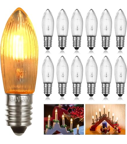 Gnosjö Konstsmide WB Ersatzbirnen VE2 14V 3W E10 | 25er Pack Warmweiß 3000K Für Lichterketten