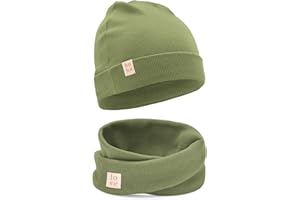 Bubalove Mützen und Schalset für Jungen, Mädchen, baby, Größen 0mc bis 12 Jahre+ viele Farben, Frühlings-, Herbstsets, Baumwollmützen, handgenäht