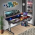 Xtreme PRO Direct Theme Image Printed Computer Table for Gaming, Work & Study Desk. Large for PC, Dual Monitors, iMac, and Laptops. Carbon Steel & Engineered Wood. Black Stand 4x2 FEET (XPB4_CT-62)