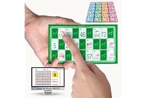 BINGO ESCOPRINT. 480/960 Cartones de Bingo Troquelados + Juego de Bingo para PC de Regalo (Verde)