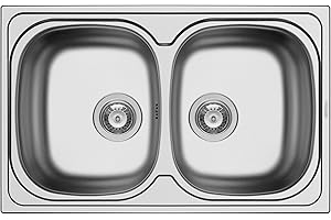 Pyramis SPARTA (79X50) 2B, Lavabo da incasso acciaio INOX, liscio, 100132802