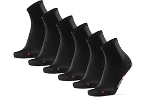 DANISH ENDURANCE Chaussettes de Sport Mi-Hautes, Respirantes & Anti-Ampoules, Homme Femme, 3 ou 5 Paires