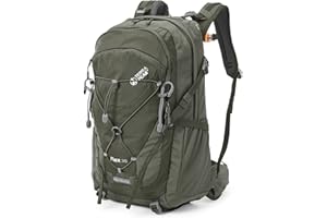 Terra Peak Wanderrucksack 30L Flex 30 Premium mittelgroß mit Rückenbelüftung, Regenschutzhülle & Trinksystem-Halterung - Trekkingrucksack aus atmungsaktivem 3D Air Mesh - Outdoor Daypack mit Hüftgurt