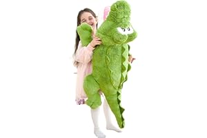 IKASA Peluche Crocodile Géant Animal Jouets - Grand Crocodile Mignon Moelleux Peluche Grosse Douce Animaux Adorable de Grande Taille - Cadeaux pour Les Enfants Filles Garçons (78cm, Vert)