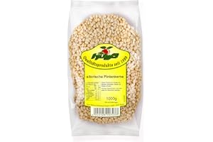 ‎HOWA HOWA Zedernkerne in Bio-Qualität – sibirische Pinienkerne von der Zirbelkiefer aus Wildsammlung – Ideal zum Kochen, Backen oder als gesunder Snack – naturbelassen, ohne Zusätze (1.000 Gramm)