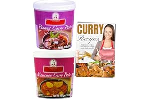CUCINADA Massaman & Panang Thai Curry Paste (400 g x 2) with Curry Recipe Leaflet | Easy to Use Thai Paste for Tastier Home Meals