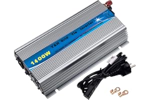 SOGTICPS 1400W netzgekoppelter Wechselrichter mit überlagertem MPPT reiner Sinuswelle DC30-45V Solareingang für 24V 30V 36V Photovoltaik-Solarmodule.AC190V-260V Ausgang reiner Sinuswelle Strom