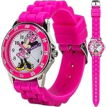 Accutime Kids Disney Mickey Mouse Minnie Mouse Analog Quartz Time