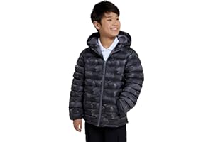 Mountain Warehouse Seasons Manteau Imperméable pour Fille Et Garçon - Doudoune Rembourrée Et Légère À Capuche pour Enfant, Veste d'hiver Matelassée pour Garçon Et Fille