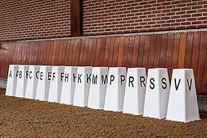 Nedlandic Dressurkegel, G.P. Kegel, 12 Dressur-Buchstabenkegel,für Dressurviereck von 20 m x 60 m: A,B,C,E,F,H,K,M,P,R,S,V