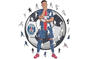 Iconic Puzzles - PSG, Désiré Doué, Puzzle en Bois sous Licence Officielle, 100% Durable, Cadeau pour Adultes et Enfants, Taille S, 150 pièces