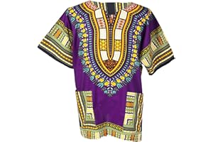 Lofbaz Robe Chemise Unisexe Africaine Traditionnelle Imprimé Dashiki Hippy