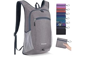 BECOJADDE 15L Hiking Backpack for Men Women Kids, Small Lightweight Packable Foldaway Hiking Daypack for Trekking Camping Walking Cycling Climbing Outdoor Sports