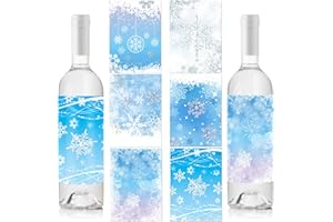 haweeli Lot de 24 étiquettes de bouteille de Noël – Étiquettes de vin personnalisées autocollantes pour vin mousseux