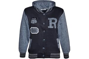 A2Z4KIDS A2Z 4 Kids® Enfants Filles Garçons R Fashion Fox Baseball Encapuchonné - B.B Jacket New Fox Charcoal 11-12