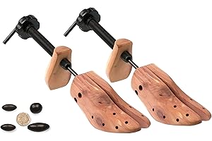 Cathcart Elliot [2 Pack] Womens Latest Model Cedar Wood Shoe Stretcher With Bunion Buttons metal core 2-way stretcher adjust length and width of tight shoes