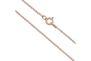 Aka Gioielli® - Srebro wysokiej próby 925 łańcuszek kotwiczny z różowego złota 1,5 mm – damski łańcuszek na szyję długość: 40 45 50 55 60 70 cm e srebro, cod. F035BRLRE-60