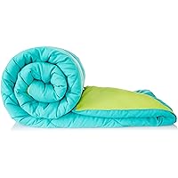 Amazon Brand - Solimo Microfiber Reversible Comforter, Double (Aqua Blue & Olive Green, 200 GSM)