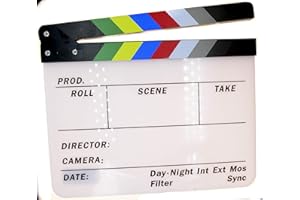 PROtastic® Clapper Board Perspex Dry Wipe For Professional Filming To Sync Film & Sound