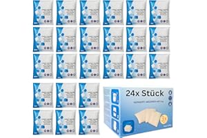 Luftentfeuchter Nachfüllpack 24 x 400g Entfeuchter Granulat für Raumentfeuchter und Luftentfeuchter Box Nachfüllpacks gegen Feuchtigkeit & Gerüche für Bad, Keller, Wohnmobil & HLKauf-Block
