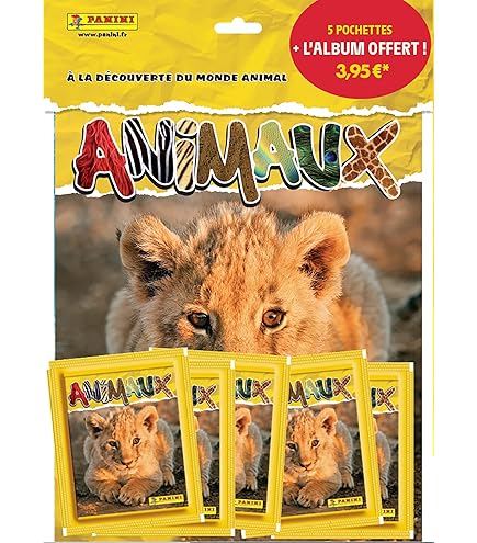 Panini Tiere 2022 5 Hüllen Album gratis 004446SPCFGD