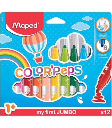 Crayon Bebe Crayola - Lot De 12 Pastels à L'huile Fluo, Non Toxiques