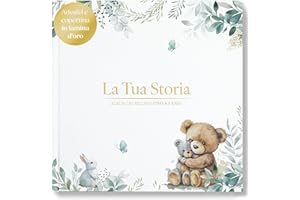 Wellode Album Nascita Bambino Bambina con 76 Pagine e Adesivi Oro - Libro Nascita Bimbo/a - Album Ricordi Neonato - Ideale per Regalo Nascita Neonati e Baby Shower, Genere Neutro