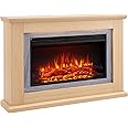 FLAMME Evora Fireplace with 47'' surround with 2kW Fireplace Heater Natural Oak Multiple Colours Available