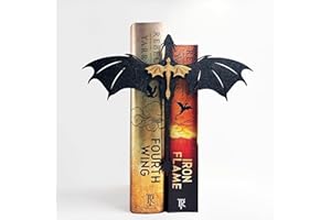 TwoDays 4th Wing Inspired Dragon Bookshelf Display Decor, Fantasy Romance Merch, Book Accessories Merchandise, Gifts for Bookish Book Lovers Library (8.5'' x 6.8'')